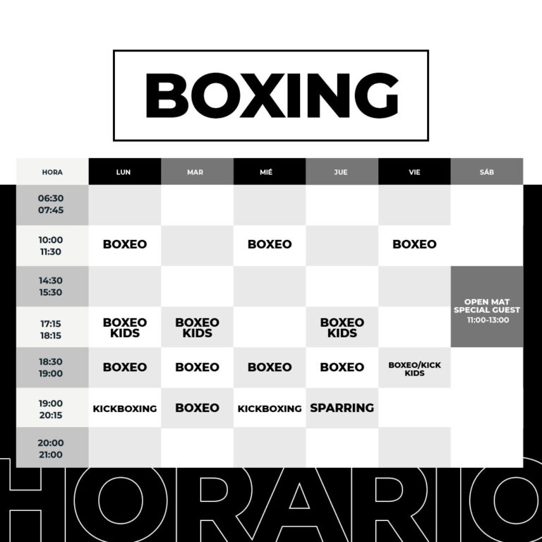 Horario-The-Art-of-Fighting-Boxing